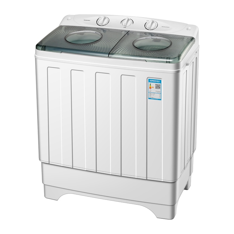 YANGZI扬子集团12KG大容量双桶双缸波轮洗衣机半自动 家用宿舍出租房12公斤基础款 黑色(玻璃盖板+不锈钢内桶)