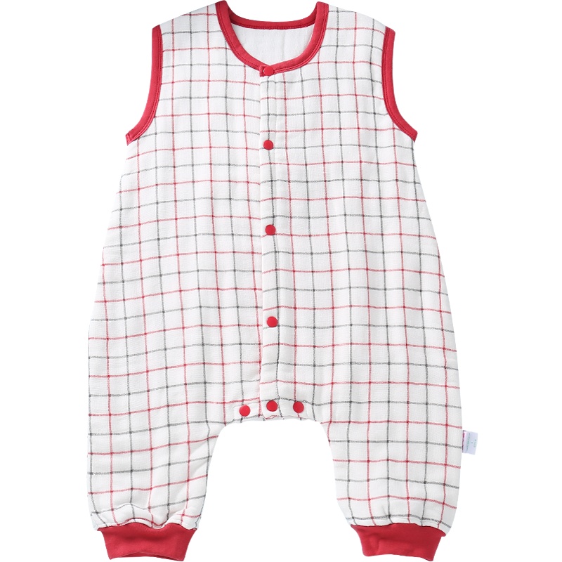 龙之涵(LONGZHIHAN)婴儿睡袋纱布春秋薄款分腿踢被宝宝睡袋