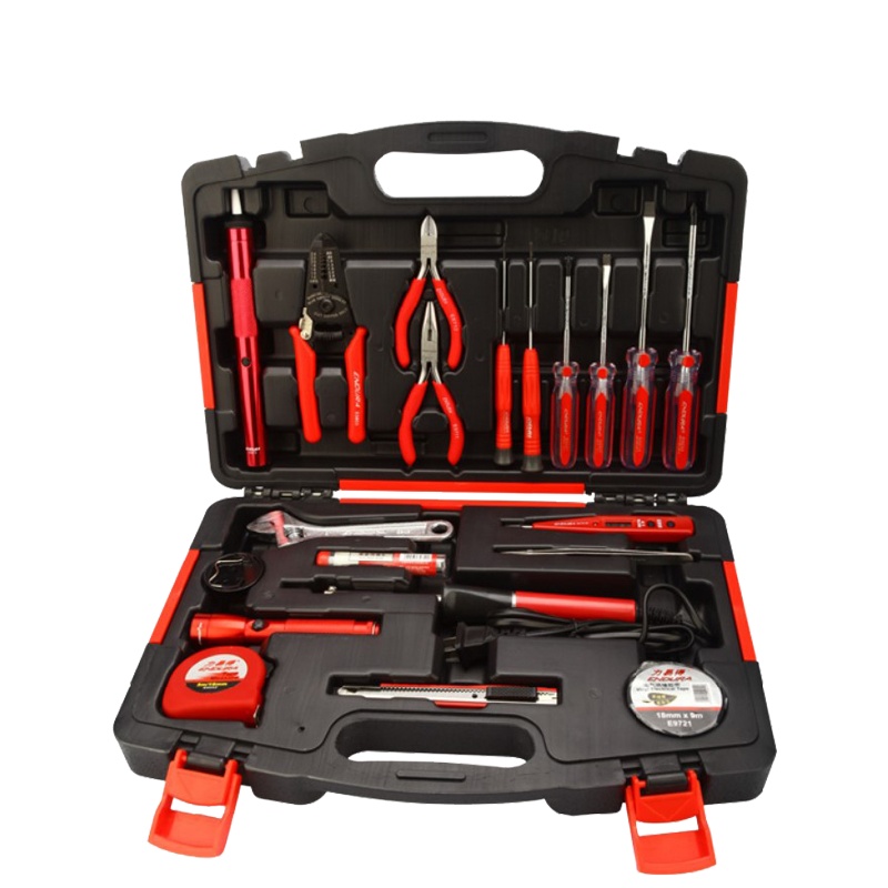 力易得(ENDURA) 19件套电讯工具组套 维修组套 手动工具组套 五金工具箱 货号E1416