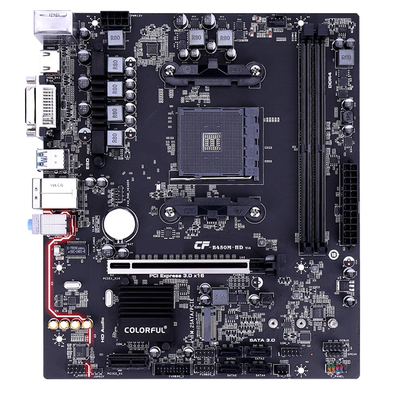 七彩虹战斧B450M-HD 魔音版 V14+AMD 3100处理器+KVR DDR4 2666+金士顿A400 240G