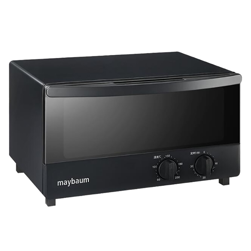 maybaum德国五月树家用多功能电烤箱迷你复古小烤箱蒸汽电烤箱11升T100200180 T100-黑色（无蒸汽功能）