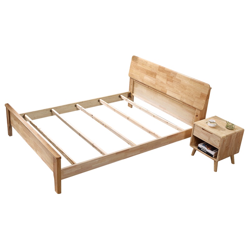 [红心家居] 实木床1.5米双人床 经济型现代中式主卧床