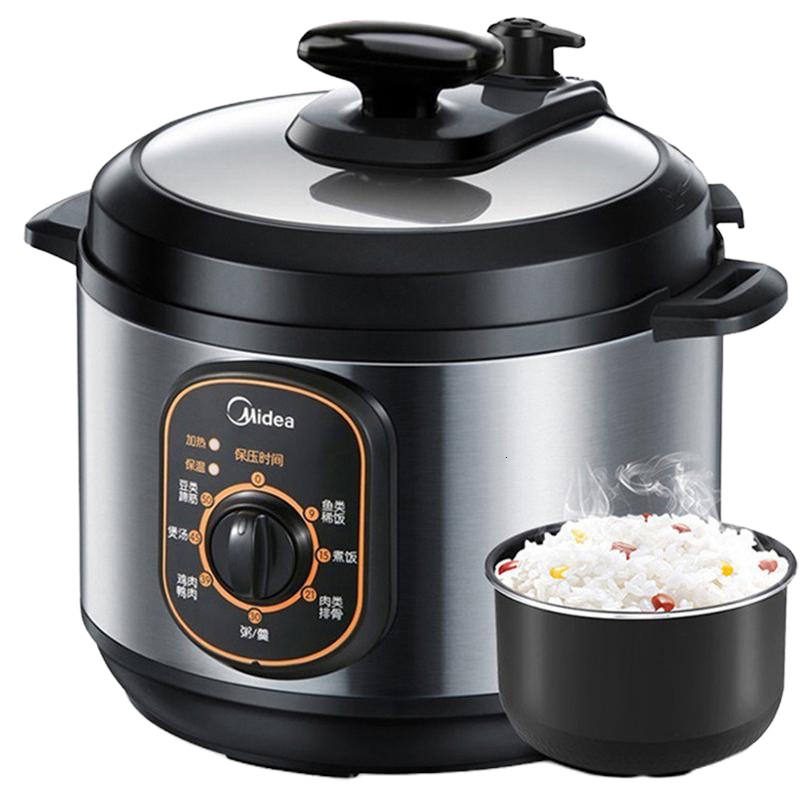 美的电压力锅家用4L升旋扭式机械老款智能迷你电高压饭锅3-4-5人精美外观设 耐用内胆多功能 电压力锅 大容量家用 高品