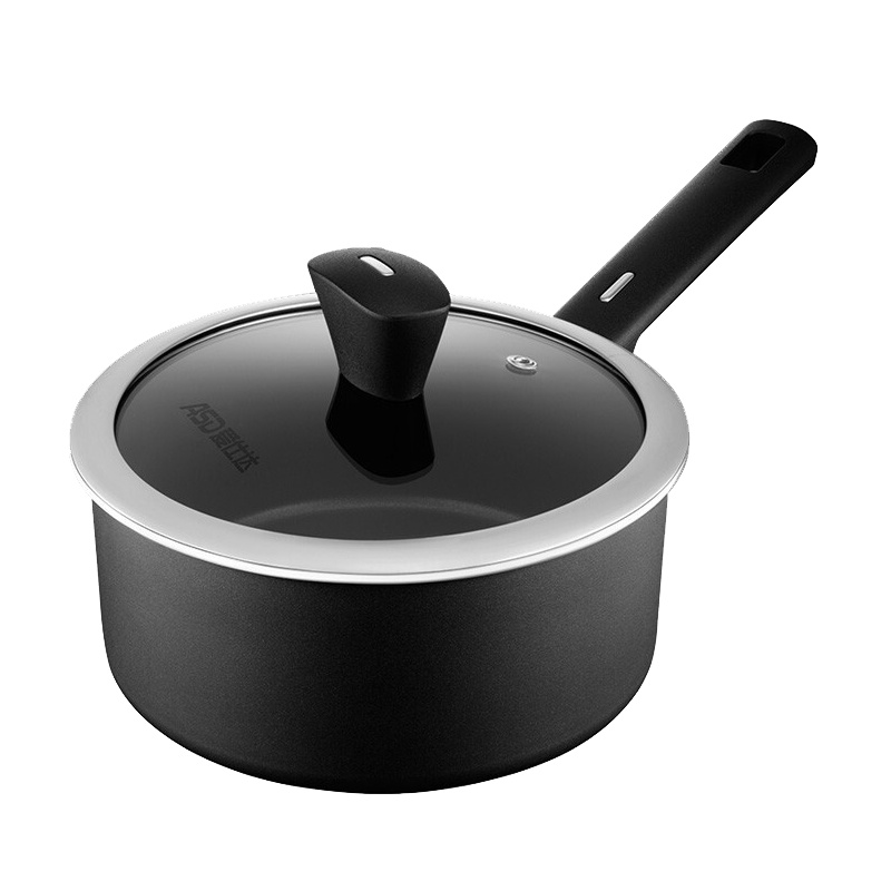 爱仕达(ASD)磁通不粘奶锅18cm 宝宝大容量辅食锅 健康轻烟煮面 燃气电磁炉通用小型煮奶泡面汤NL18A3WG