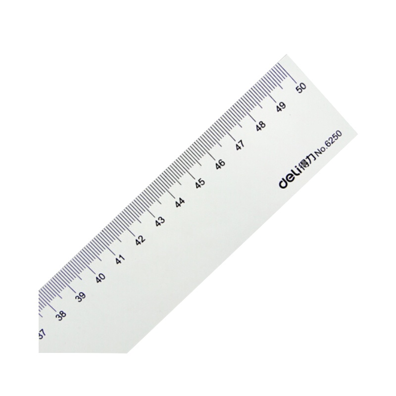 得力 6250 直尺学生尺子文具绘图办公直尺 50cm 5把装（单位：件）