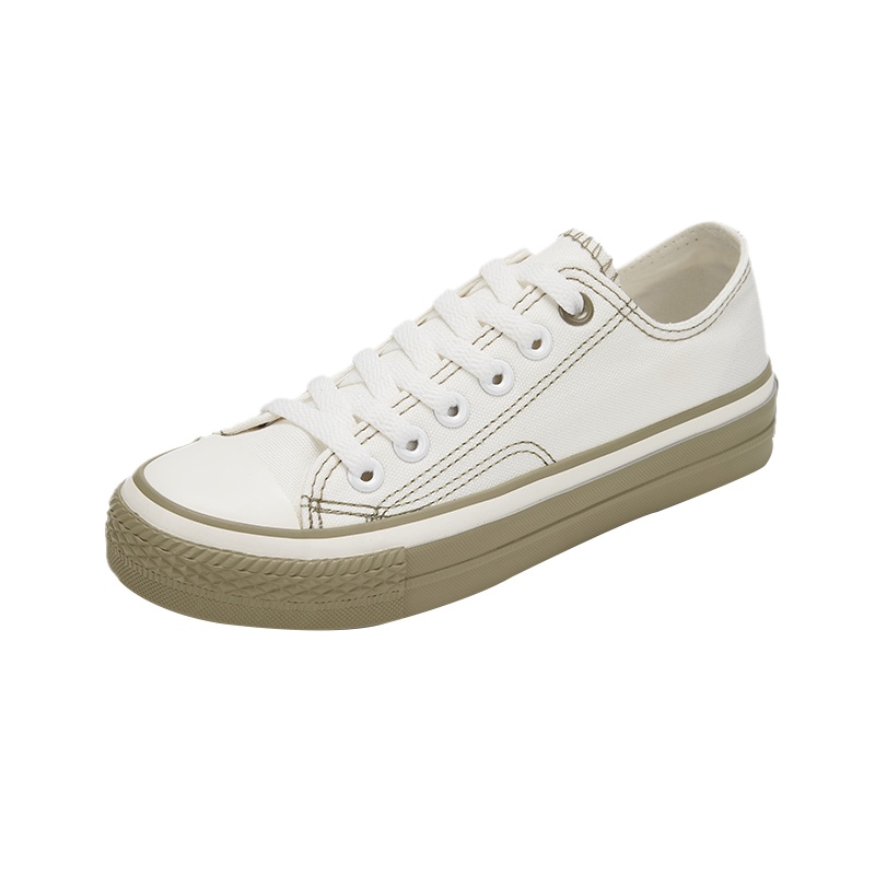 达芙妮2020夏休闲低帮彩色底小白鞋