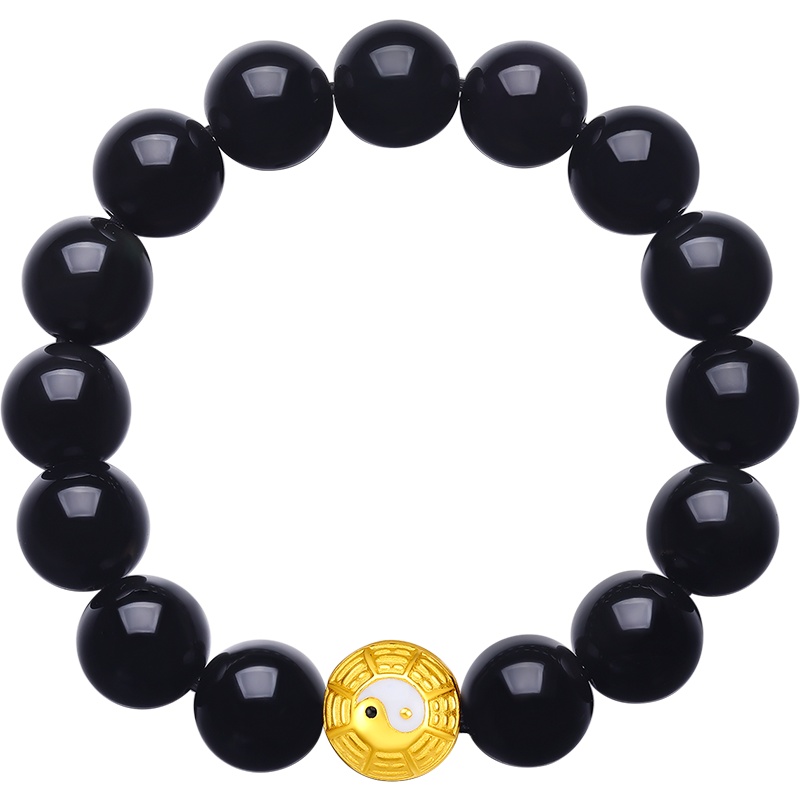 周大生 3D硬金八边阵手链珠 儒雅经典 送礼佳品