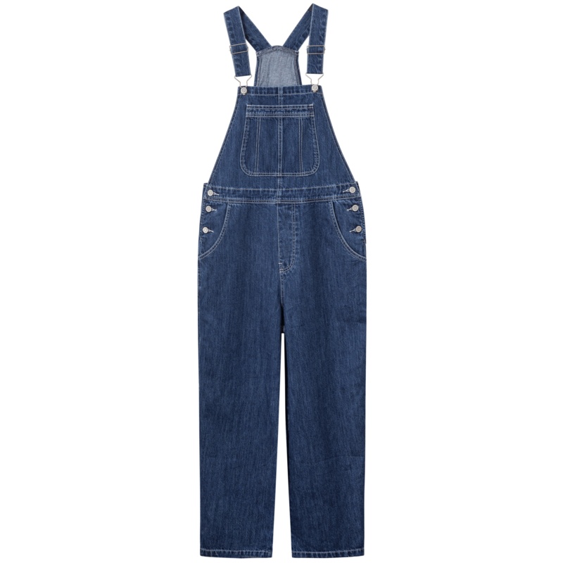 OtherMix怪味少女背带裤2021年新款春季韩版直筒高腰宽松牛仔裤子