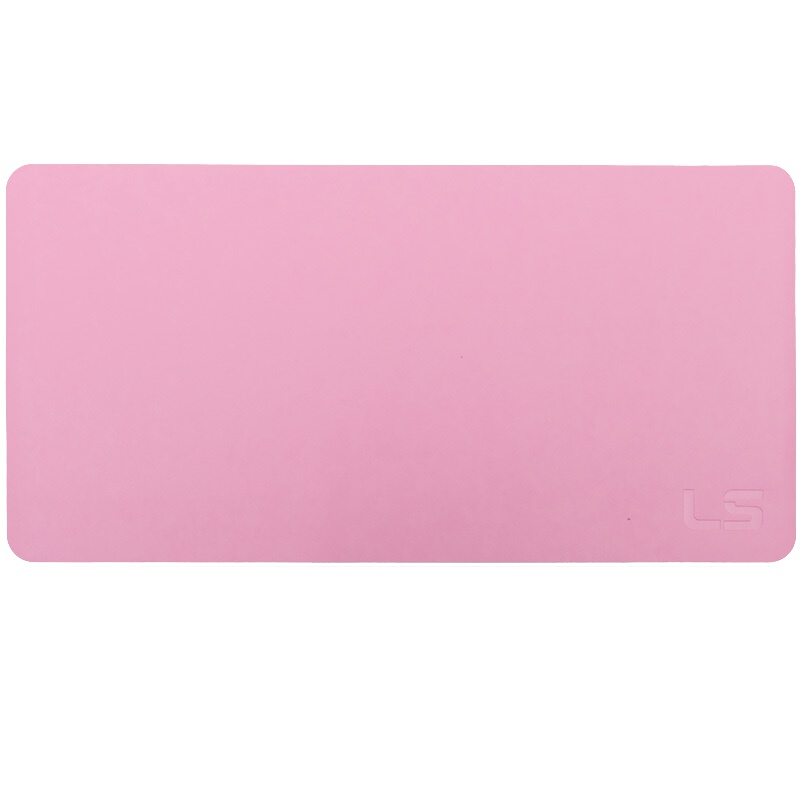灵蛇 游戏鼠标垫超大号办公电脑桌垫 超薄1.2mm 皮质鼠标垫 P86粉色
