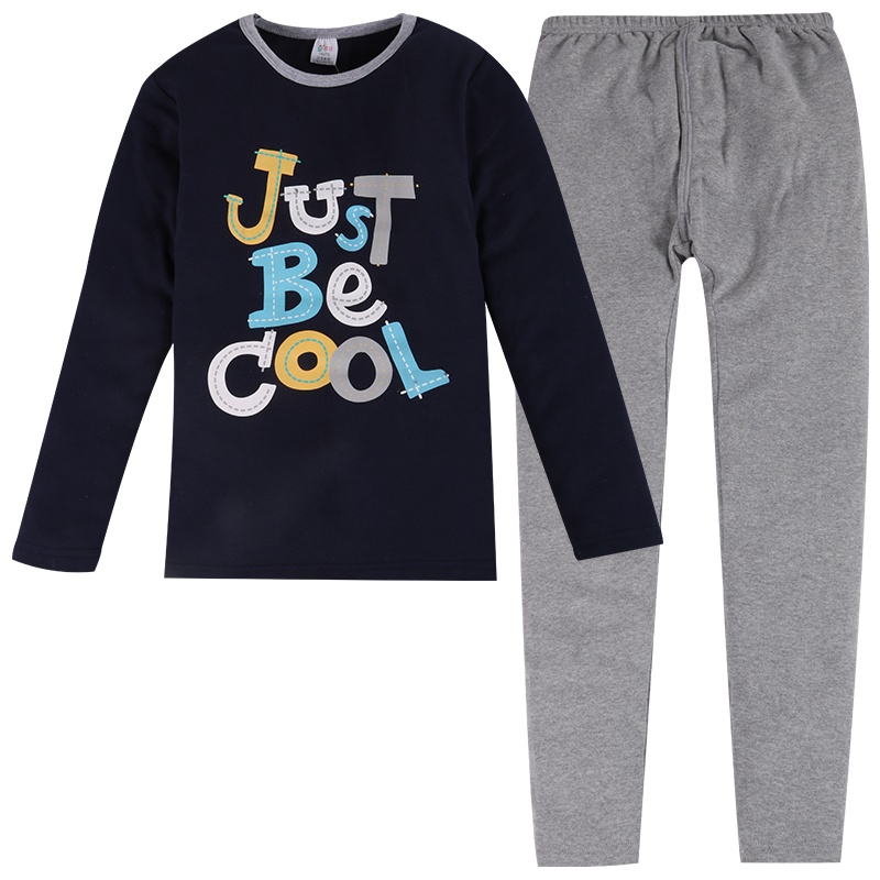 红豆（HODO）红豆绒圆领男童内衣男童儿童内衣系列套装