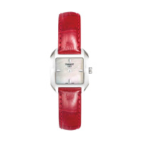 天梭(TISSOT)海浪系列时尚商务休闲简约贝母表盘皮带石英女士手表T02.1.265.71