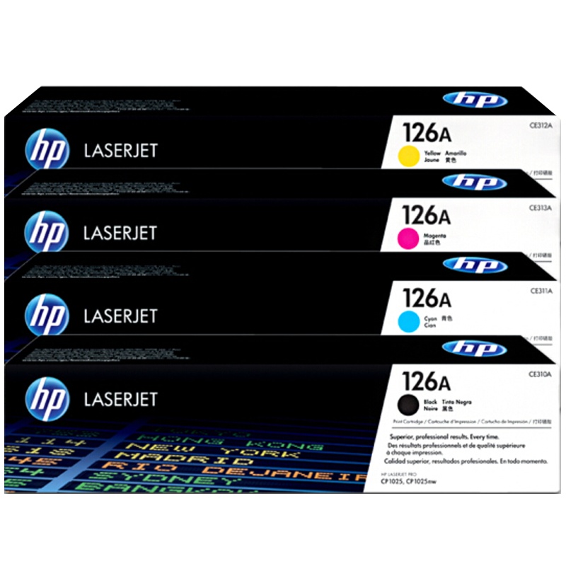 HP惠普 126A激光打印硒鼓 套装 原装 惠普310A硒鼓一套黑红黄蓝四色