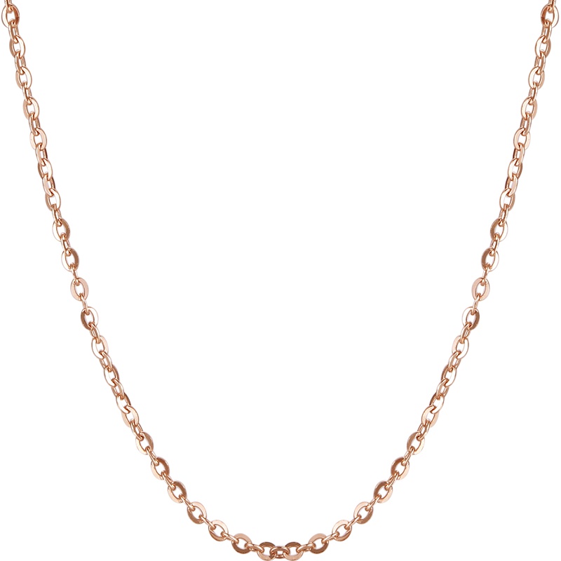 周六福(ZHOULIUFU) 珠宝红18K金女士项链O字项链女款锁骨链 多彩K金项链KI050851