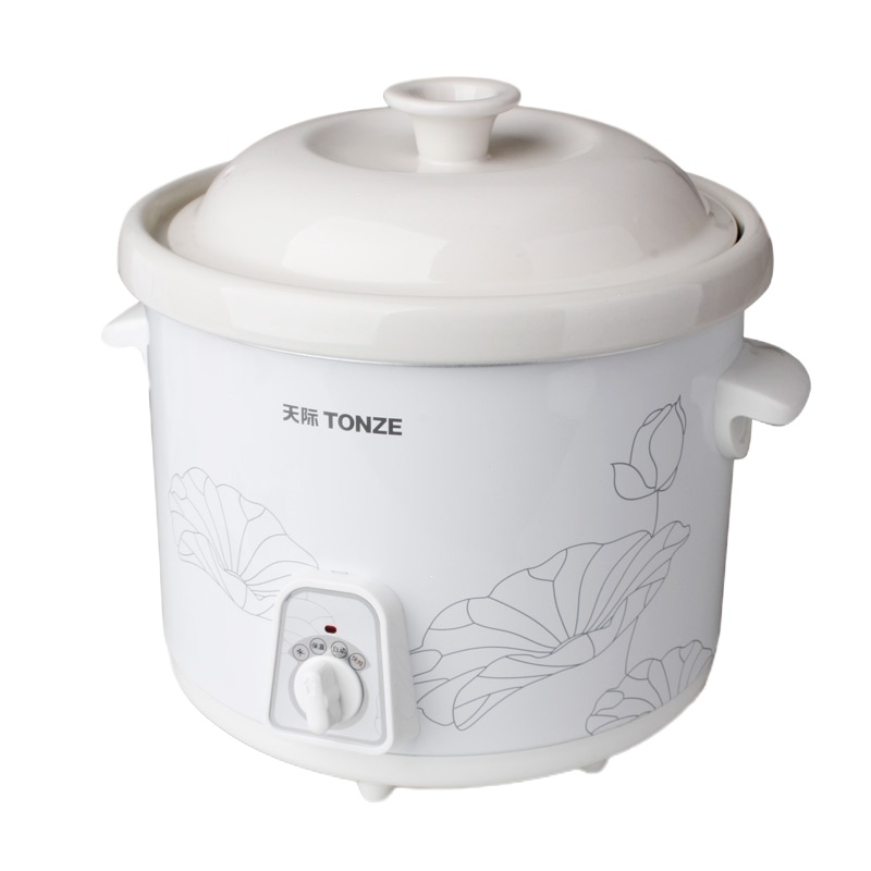 天际(Tonze)煲汤锅炖锅陶瓷内胆电炖锅白瓷炖盅煮粥锅4LDDG-40N