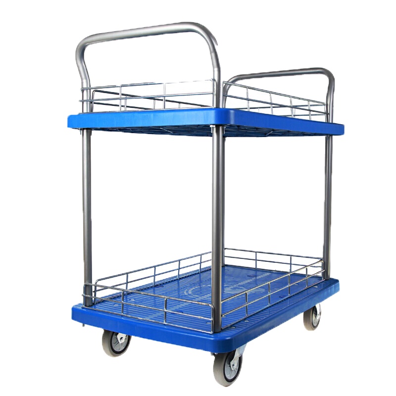 新越昌晖双层平板车小推车手推车拉货车手拉车搬运车小拖车工具车E22022