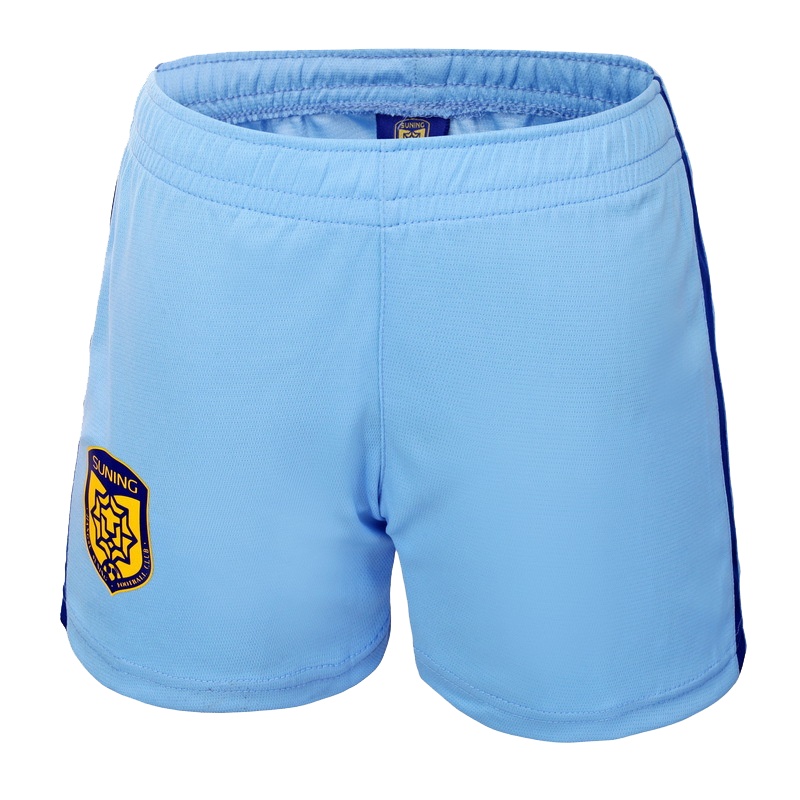 苏宁足球俱乐部成人男子足球运动跑步短裤-蓝色
