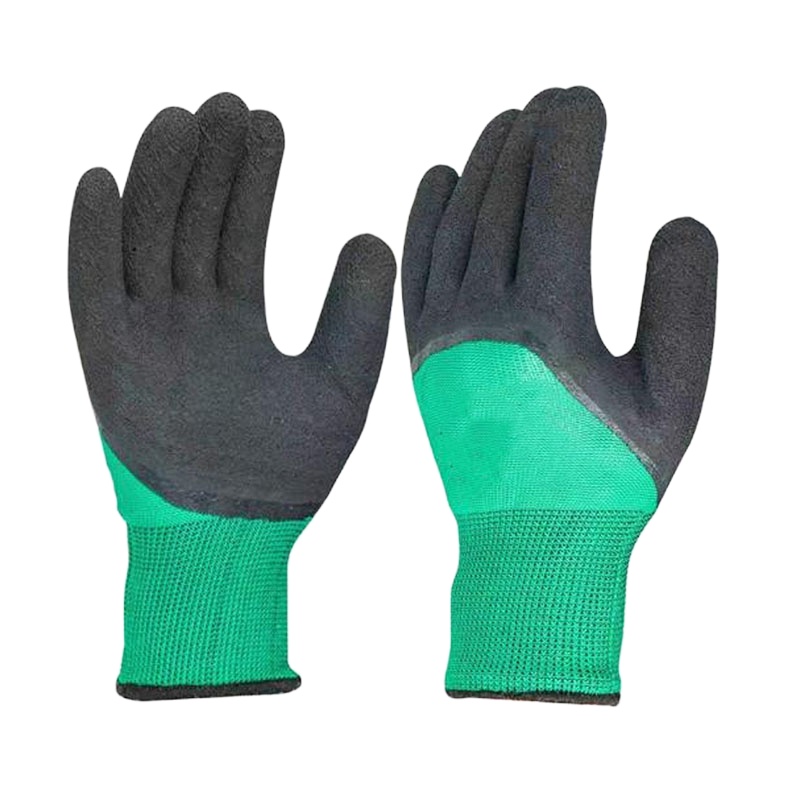 企购优品 星桥绿纱黑胶皮手套 50副起售