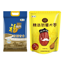 中粮福临门防暑降温大礼包D(银耳 冰糖 桂圆 茉莉花茶 大枣 花生仁 绿豆 玉米糁 大米 燕麦)2211g
