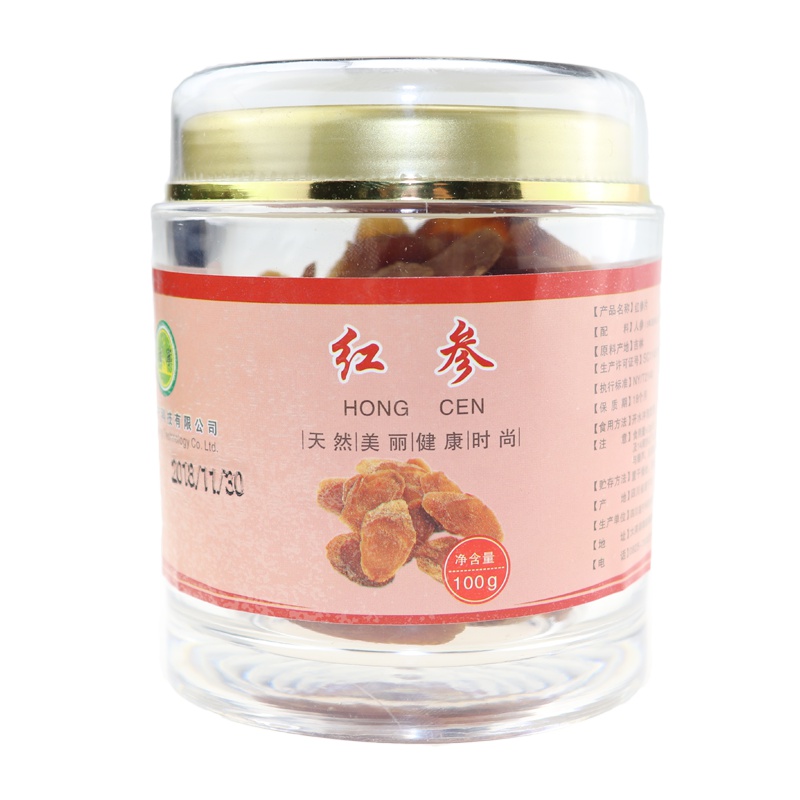 滋宁 长白山红参片 东北特产无糖红参100克/瓶
