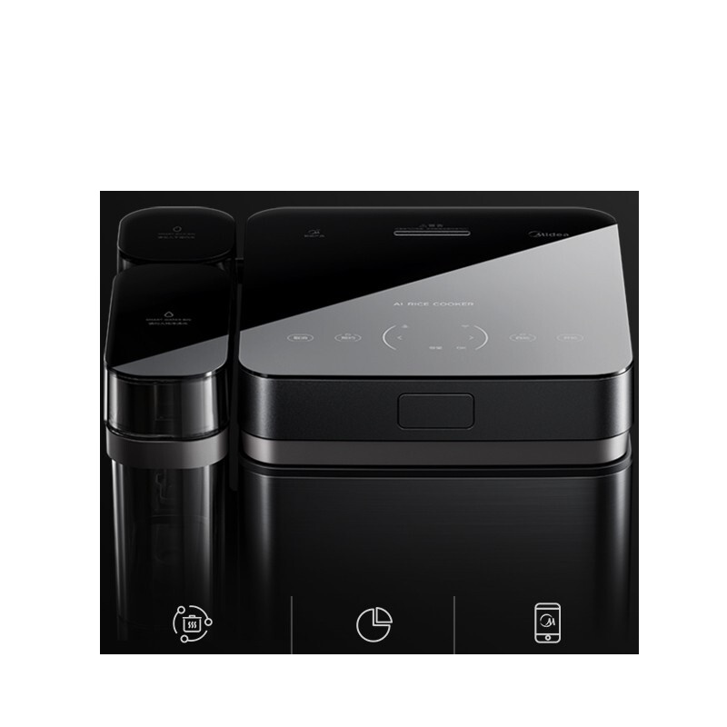 美的(Midea)全自动电饭煲2-6人3升IH加热自动加米加水家用3.0钛金鼎釜智能全自动电饭锅 MB-30AH08