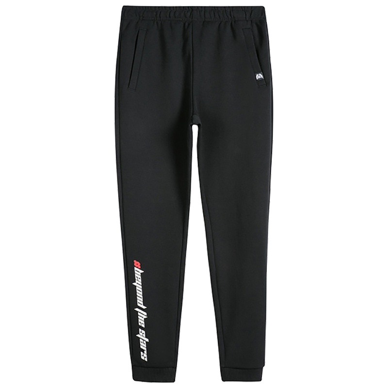 361度运动裤男裤2019春季新款修身印花收口针织运动长裤男551919001B