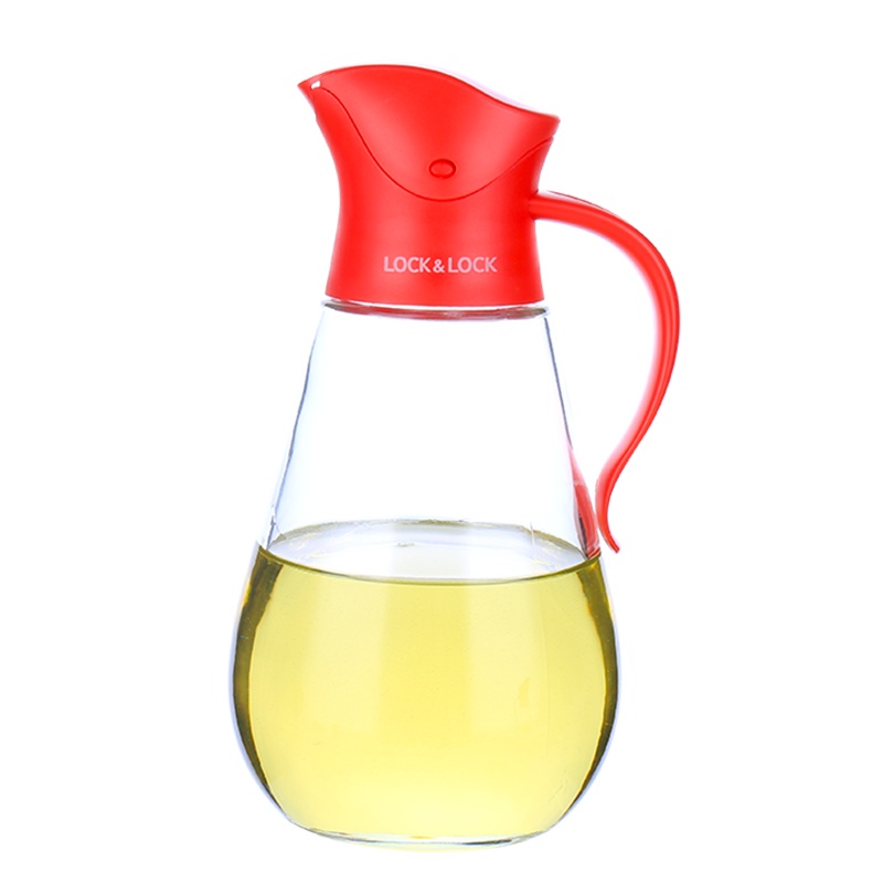 乐扣乐扣玻璃油壶550ml自动开合防漏酱油醋瓶油瓶调味罐