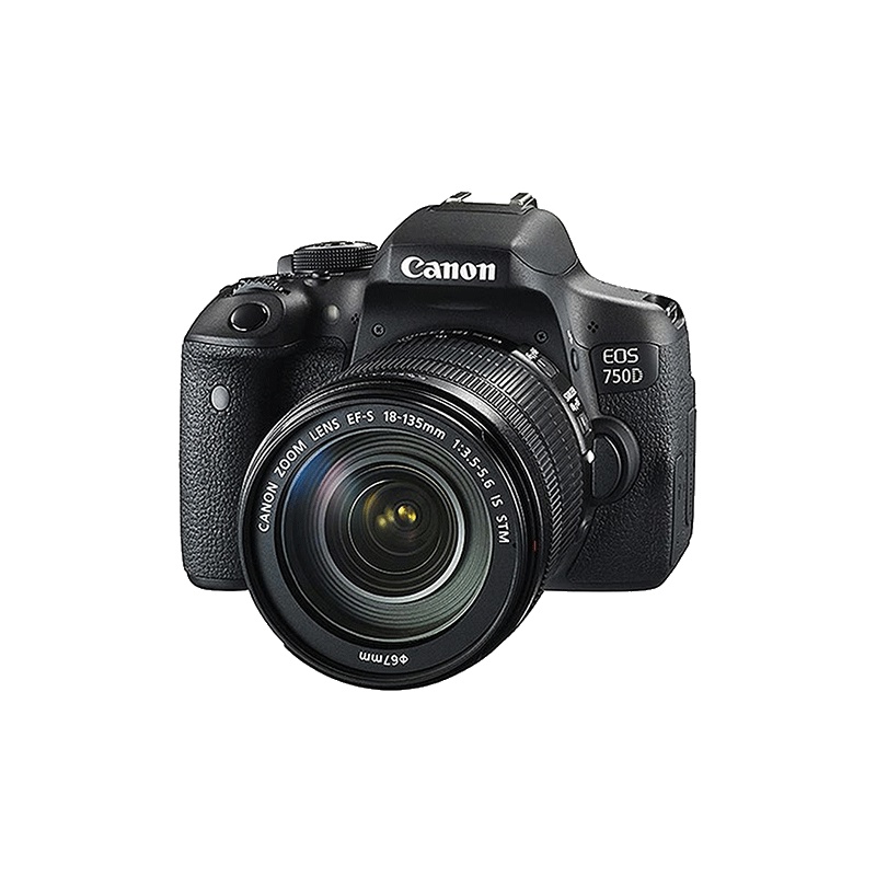 佳能(Canon) EOS 750D(18-135mm STM )数码单反套装(含补光灯+三脚架)(B2B商品)