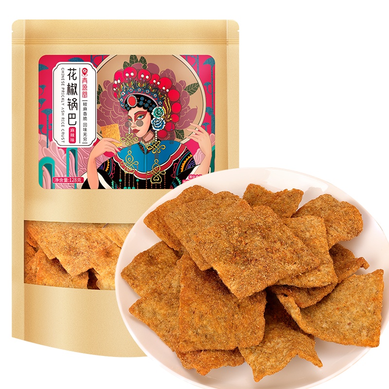 青源堂牌花椒锅巴麻辣味休闲零食小吃特产花椒锅巴128g