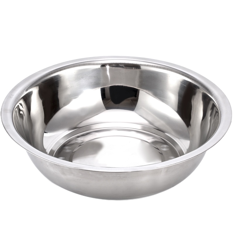 企购优品洗脸盆不锈钢盆家用大盆洗菜盆和面盆钢盆汤盆饭盆斗盆铁盆洗脚盆(A款加厚款34#)