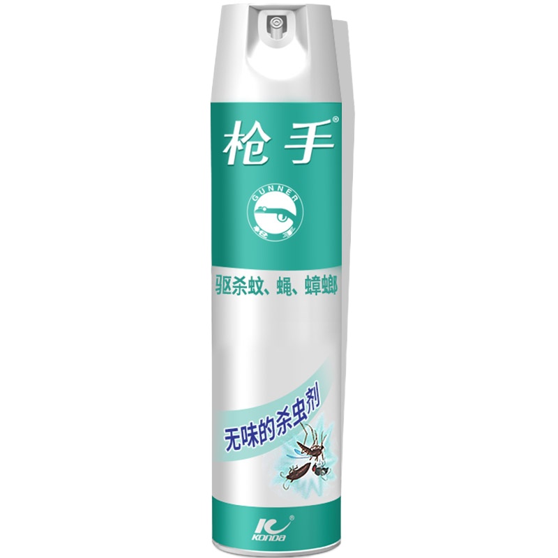 枪手 杀虫气雾剂400ml 家庭用驱虫 除虫喷雾无香无味 驱虫药苍蝇灭蚊子 除蟑螂除小飞虫 1瓶装