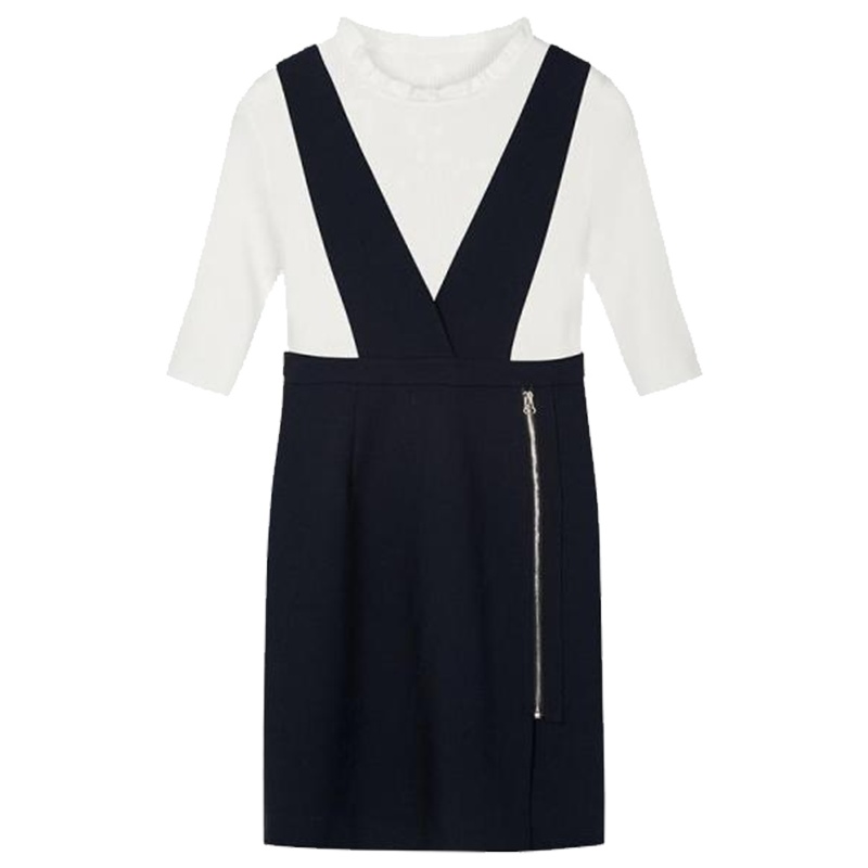 【热卖】两件套连衣裙女春季新款时尚少淑甜美套装裙高腰短袖包臀裙子30081563