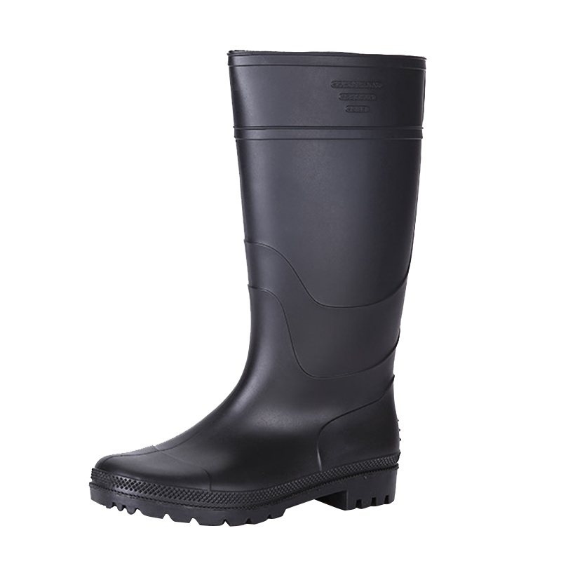 中筒PVC雨鞋塑胶底防水鞋耐磨底男款雨靴防水靴