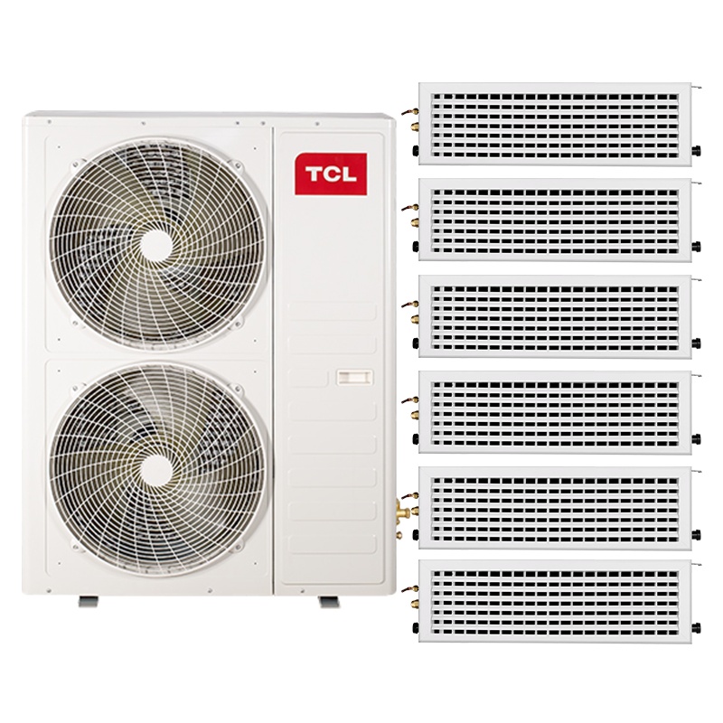 TCL中央空调 大6匹 一拖六家用变频冷暖电辅多联机嵌入式风管机 1级能效 6年保修 80~150㎡TMV-Vd160W