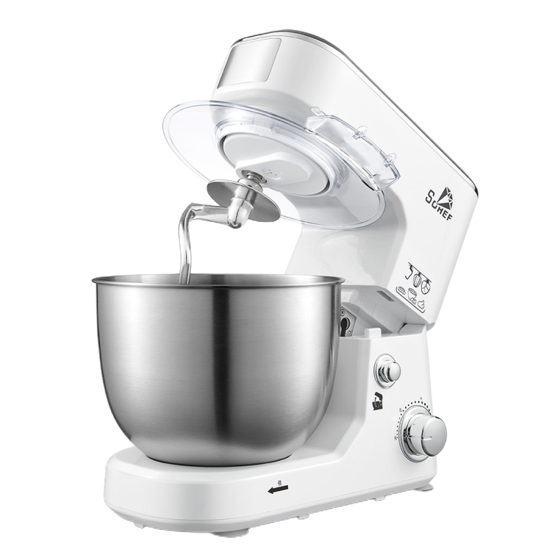 纳丽雅(Naliya)厨师机家用小型多功能奶盖机搅拌活面机打蛋器和面机全自动揉面机 5L1000黑色