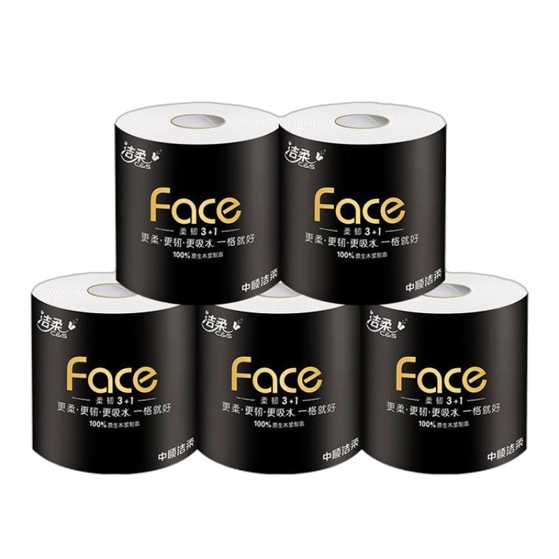 洁柔卷纸 face卷筒纸4层厚实180g*10卷单提装卫生纸家用厕纸 JJ095-11