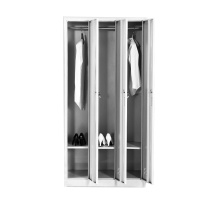 鑫虎威 更衣柜储物柜加厚铁皮柜员工宿舍衣柜存包柜鞋柜三门更衣柜