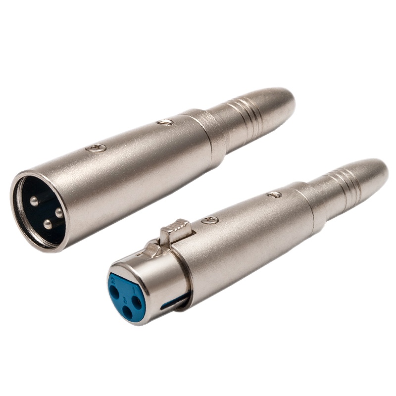 6.5mm母转卡侬公 卡农头转话筒母头 卡农公转6.5母 麦克风转接头 乐器配件