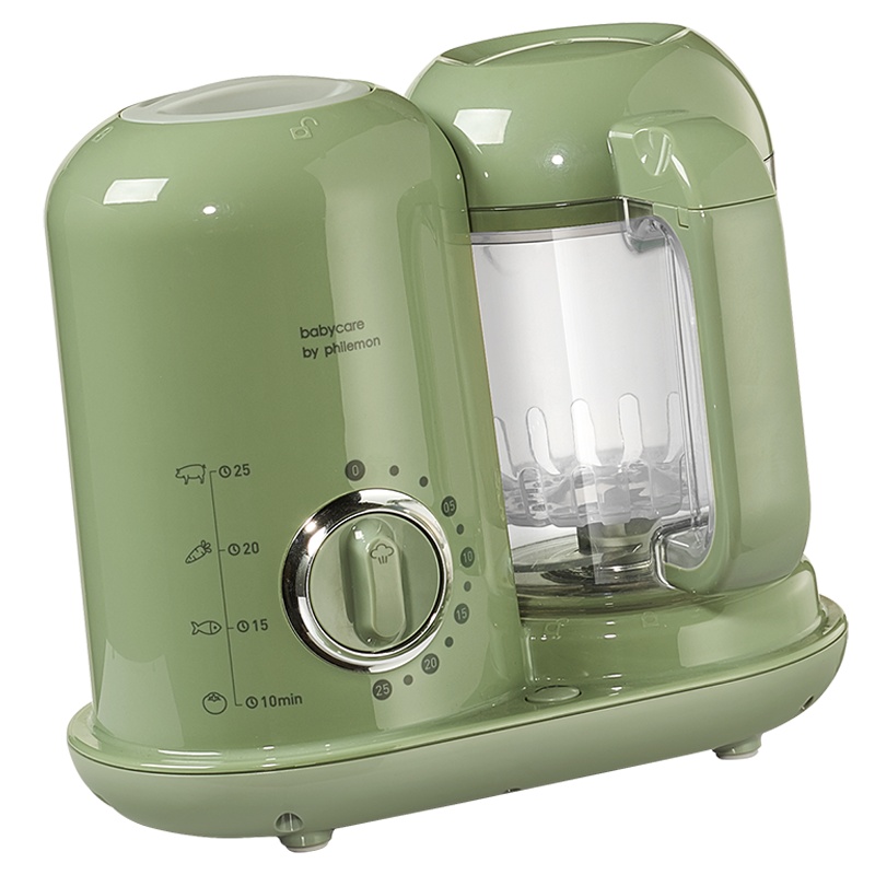 babycare 宝宝辅食机料理机 蒸煮搅拌一体机 搅拌机婴儿迷你辅食机 爵士绿-定时款 4526