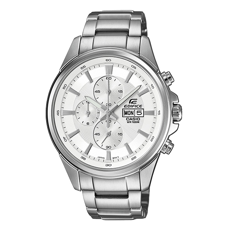 CASIO卡西欧 石英表 男 EDIFICE 系列商务休闲不锈钢表带男士石英表 EFB-509D-7A