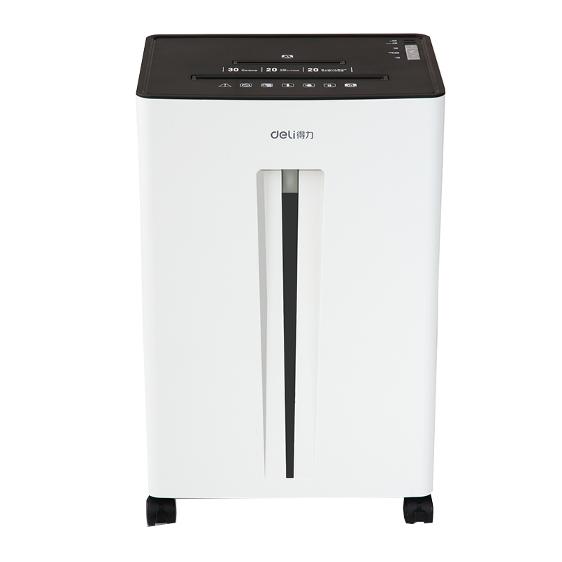 得力deli9918碎纸机商用电动家用办公家多功能大功率文件粉碎机四级保密低音双人口碎光盘卡大容量一次碎A4纸20张