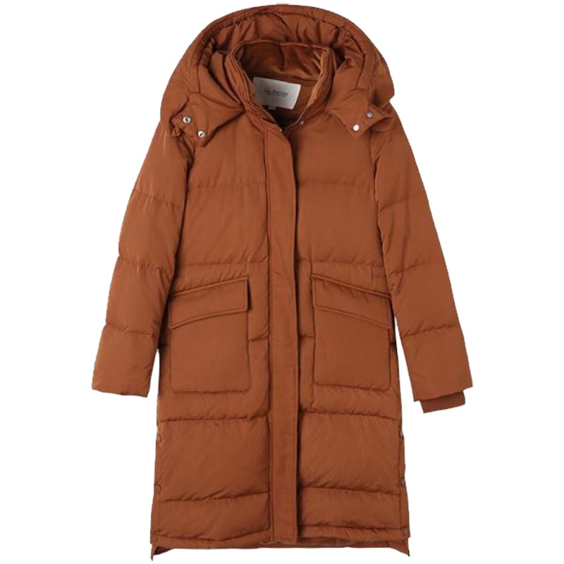 拉贝缇羽绒服女中长款拉夏贝尔2019新款冬季时尚百搭白鸭绒外套60007332