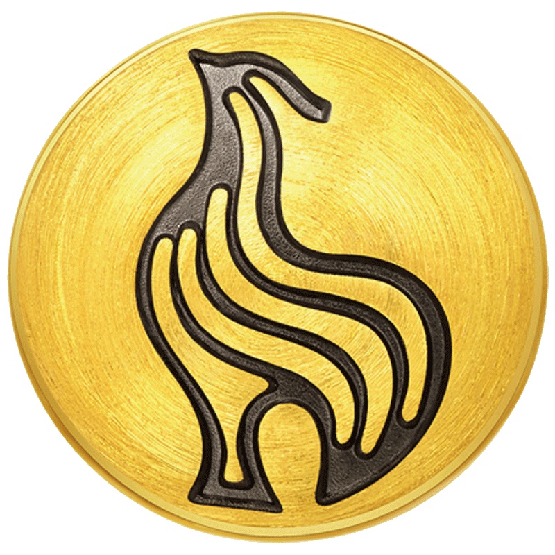 周大福一鸣惊人足金黄金男士转运珠吊坠R20155