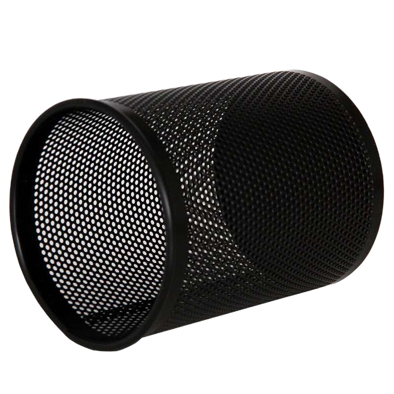 得力(deli) 909 密集金属网纹圆形笔筒 创意桌面收纳盒