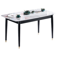 鑫金虎 餐桌 大理石餐桌椅 轻奢实木家用小户型餐桌椅组合北欧现代简约长方形桌子餐厅家具