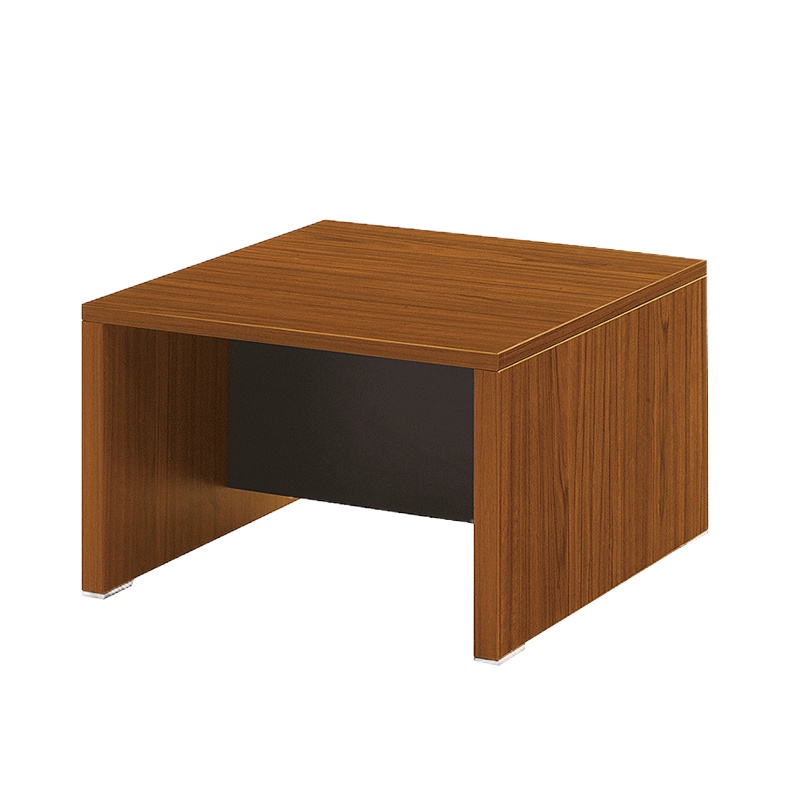 榭邦 边桌茶几带抽现代简约咖啡桌现代中式茶几办公茶几 胡桃木色方茶几