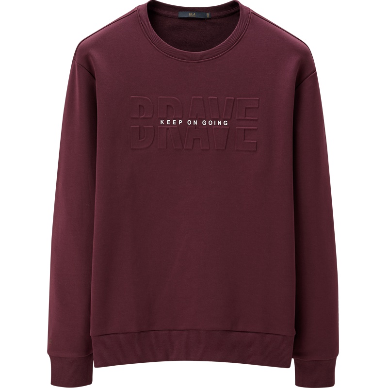 HLA海澜之家字母简洁卫衣2019秋季舒适活力套头衫男HNZWJ3R041A