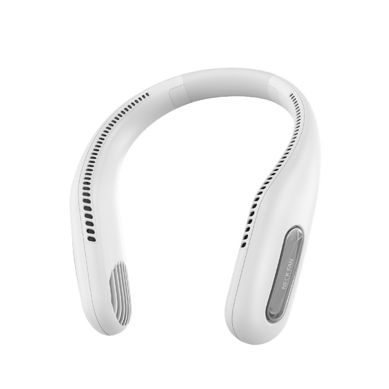 古尚古usb懒人挂脖子迷你便携式小型随身可充电办公挂颈制冷空调电扇 F41一体化挂脖风扇 白色