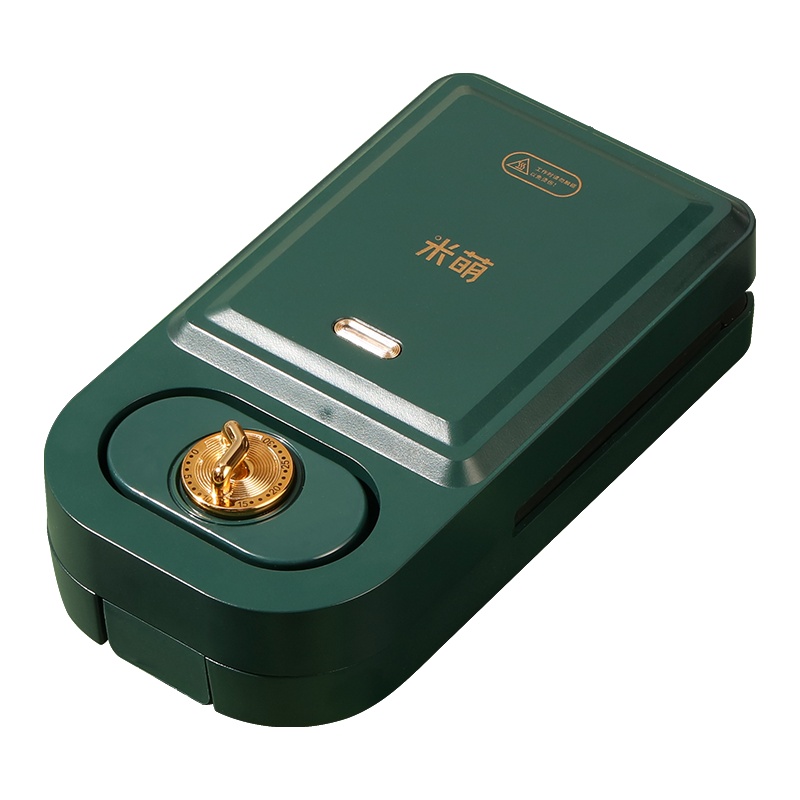 米萌三明治机MZC-1001轻食早餐机神器家用小型多功能三明治机加热吐司压烤机华夫饼机迷你蛋糕机鱼饼煎烤机