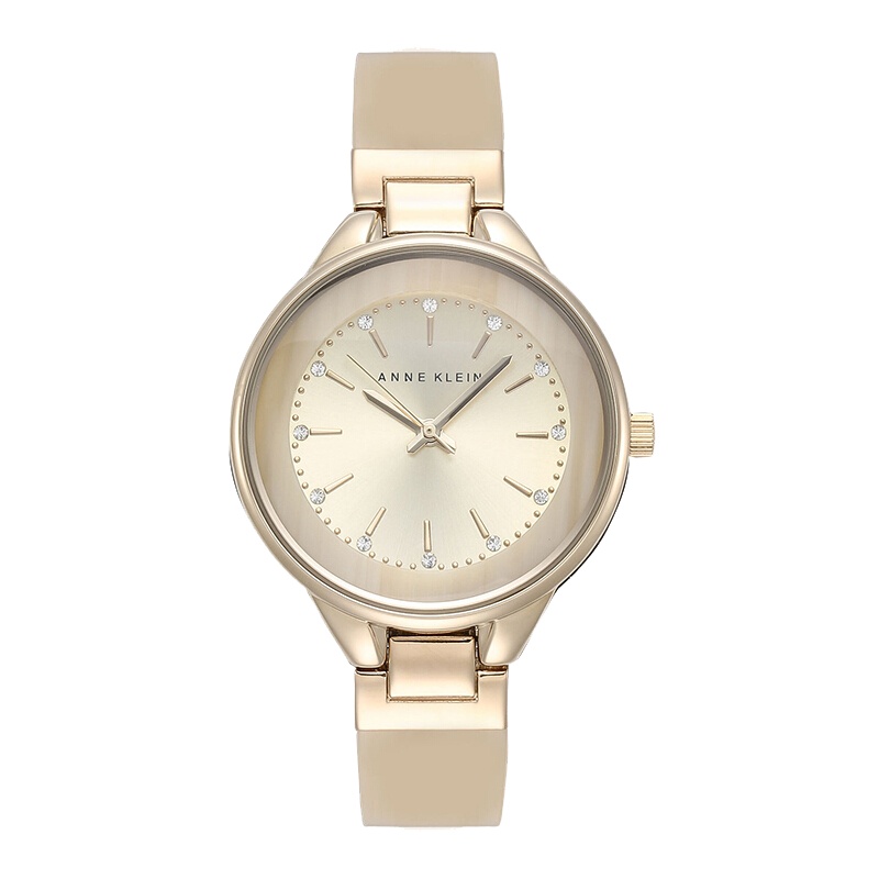安妮克莱因（ANNE KLEIN）摩登复古系列时尚简约休闲树脂石英女士手表AK/1408CHHN