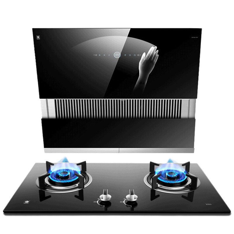 樱花(SAKURA)烟灶套餐22立方侧吸油烟机玻璃面板燃气灶厨房厨电烟灶套装CXW-360-7A01+BDB02天然气